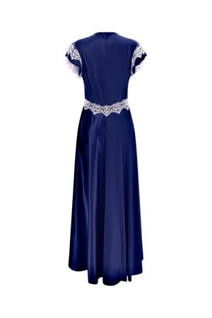 Abito lungo in raso blu ALBERTA FERRETTI | A042216271290